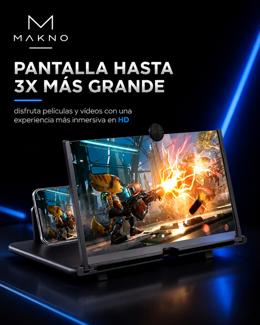 MAKNO ScreenMax 3X™ — Amplificador de Pantalla HD para Smartphone
